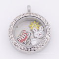 New hot design jewelry ruby locket,silver crystal round medium lockets with magnet